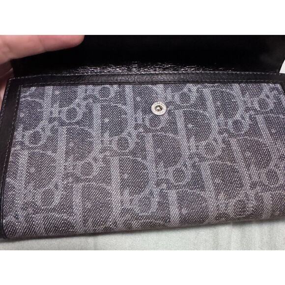 Rare CHRISTIAN DIOR Wallet Flight Line orange Canvas Denim Trotter - Picture 2 of 9